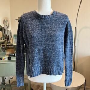 Blue wool and‎ cotton sweater by scoop nyc - size medium.